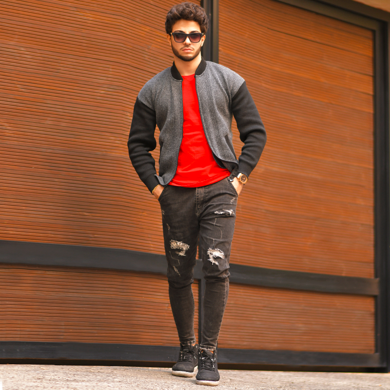 سوئیشرت بافت مردانه مدل Biner