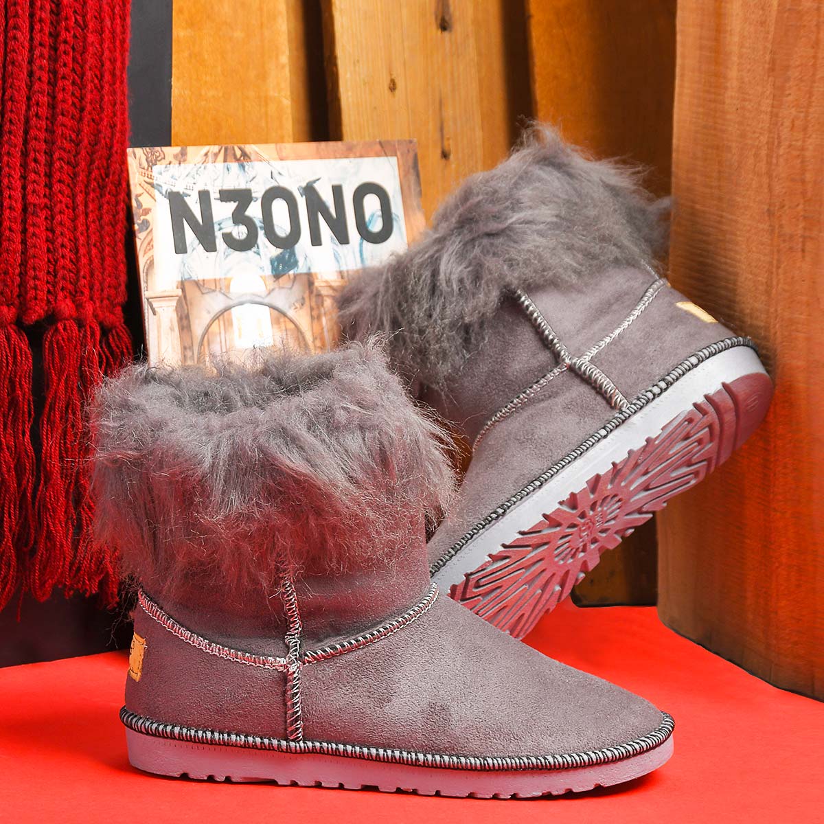 کفش ساقدار دخترانه atlas طوسی