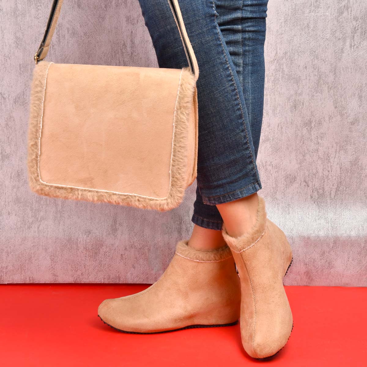 ست کیف و کفش دخترانه ariana کرم