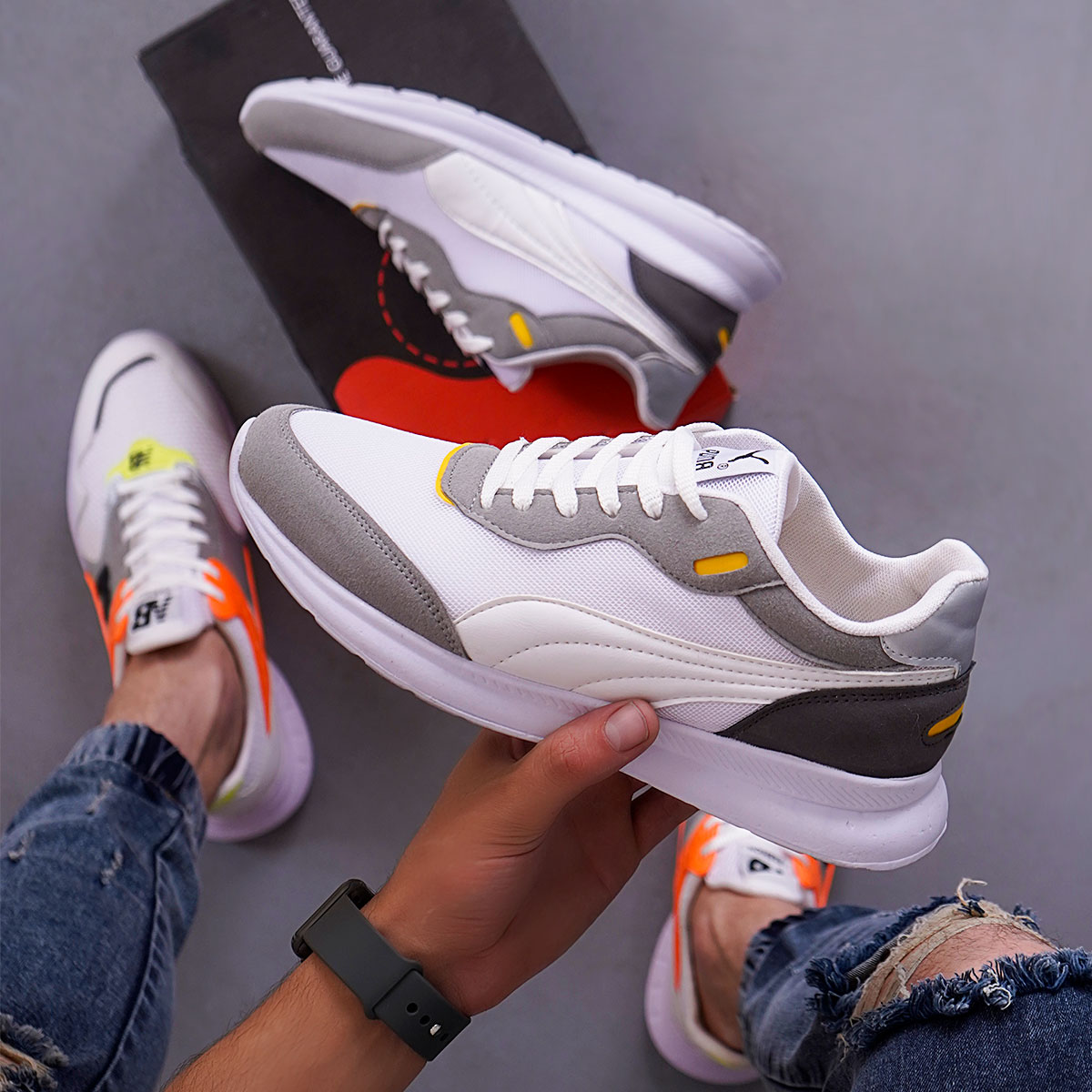 کفش ورزشی سفید مردانه مدل Pravir