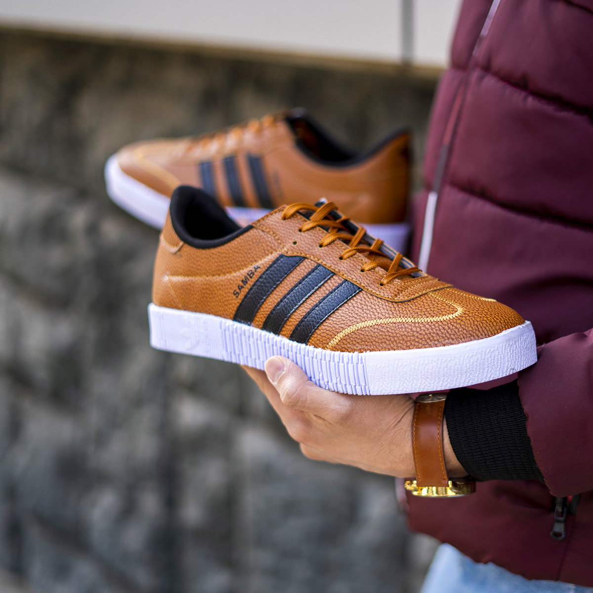 کفش adidas مردانه عسلی مدل Samba