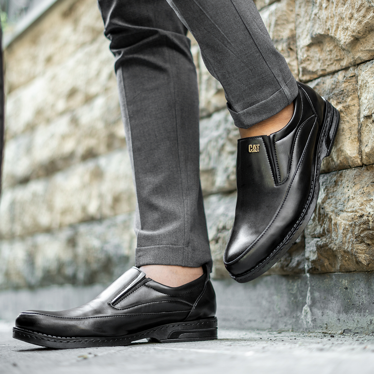 کفش مردانه cat مشکی مدل Abit