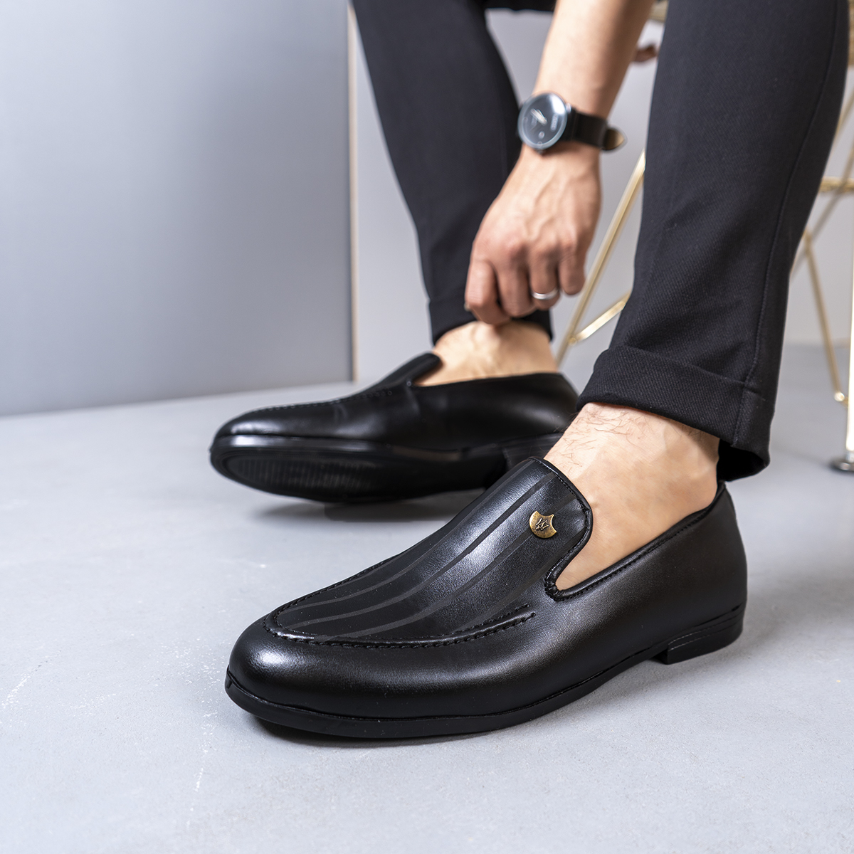 کفش کالج مردانه مشکی مدل Dever