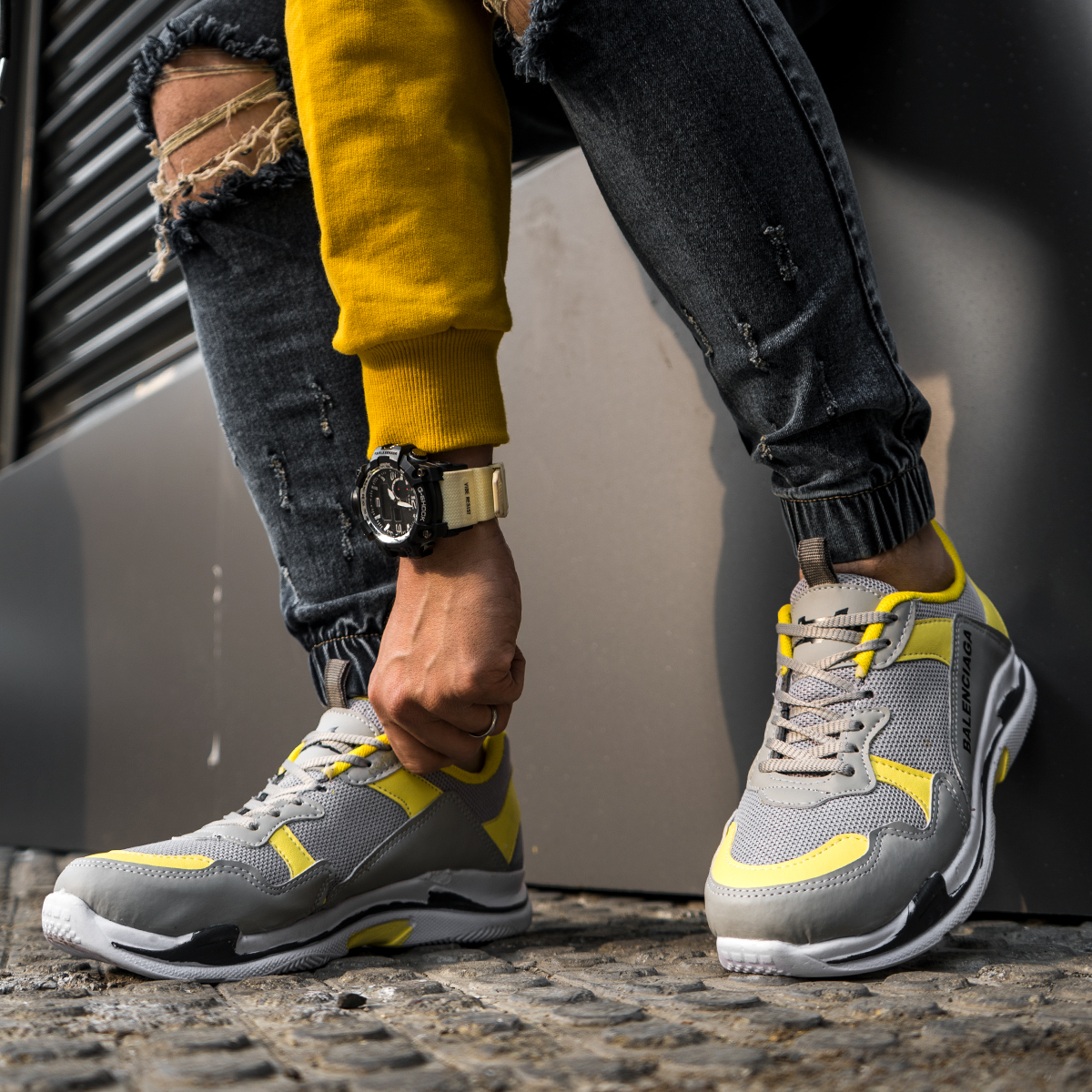 کفش ورزشی طوسی مردانه مدل Aribam