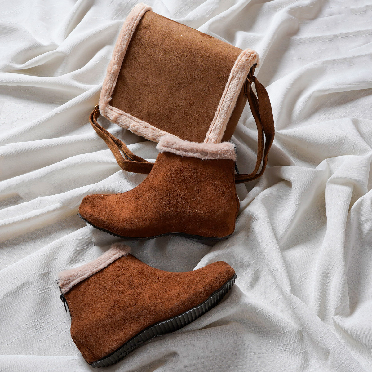 ست کیف و کفش دخترانه ariana عسلی