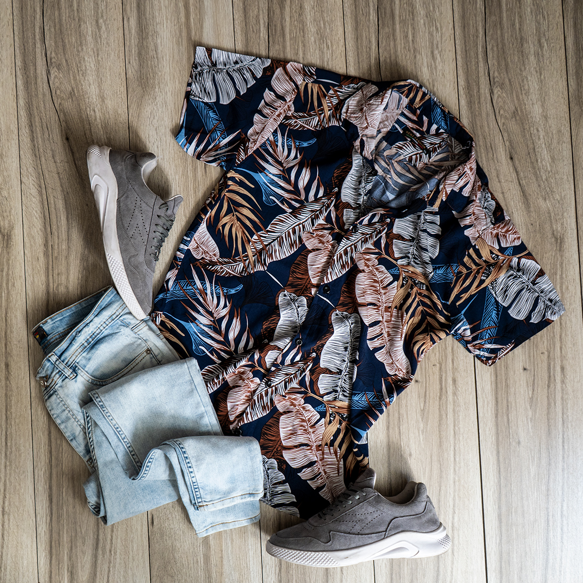 پيراهن هاوايي مردانه مدل Lian