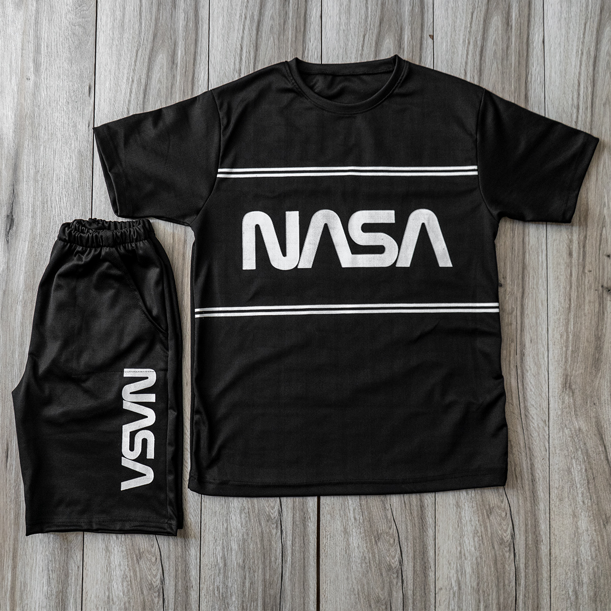 ست تیشرت شلوارک Nasa مردانه مدل Vansa