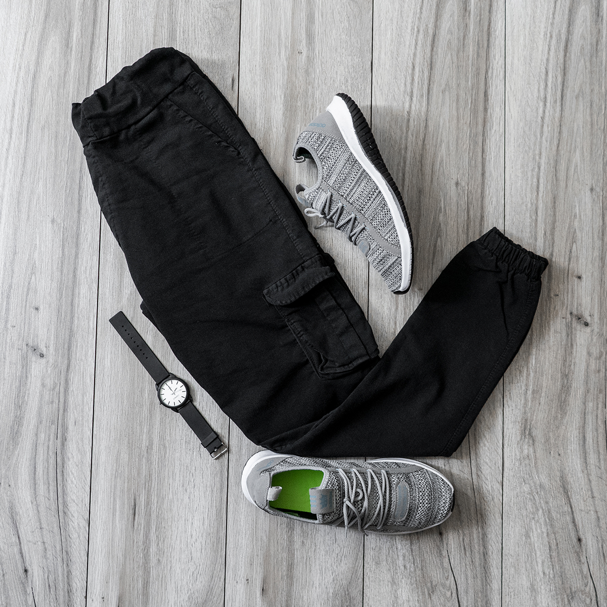 شلوار اسلش مردانه مشکی مدل Rashil