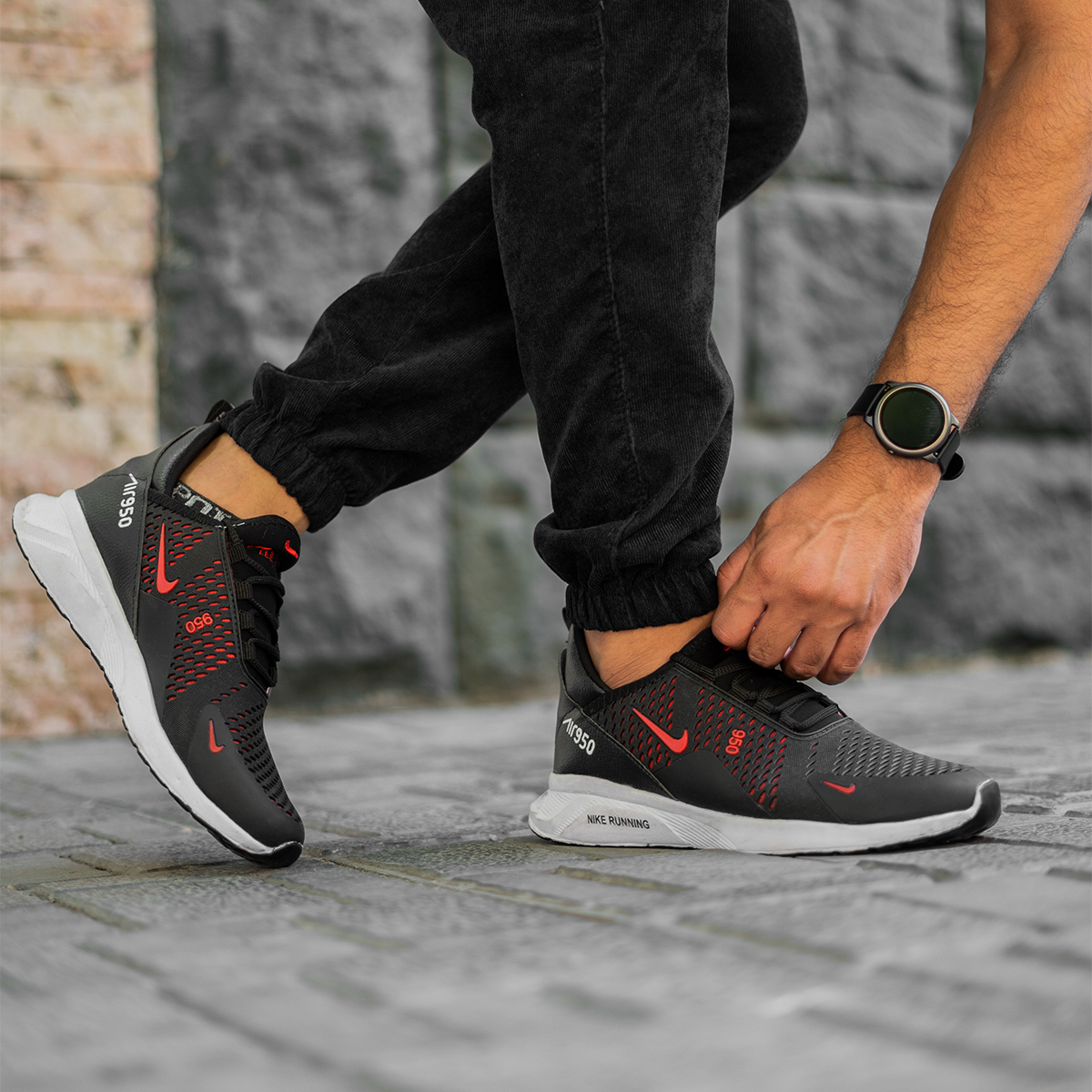 کفش ورزشی Nikeمشکی قرمز مردانه مدل Air950