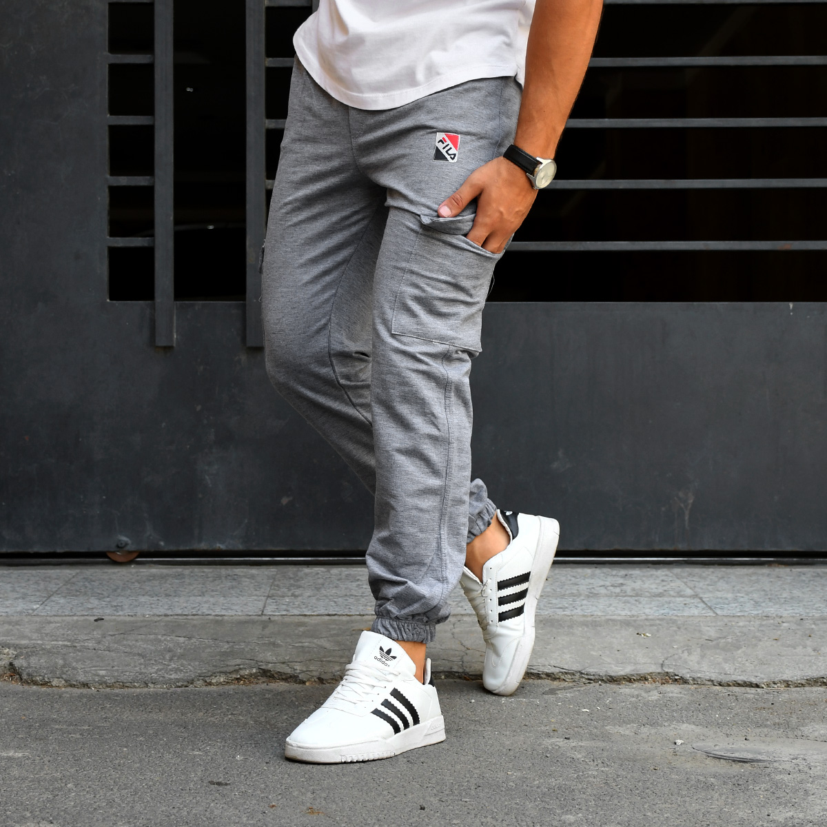 شلوار مردانه طوسی روشن مدل Ramel(T)