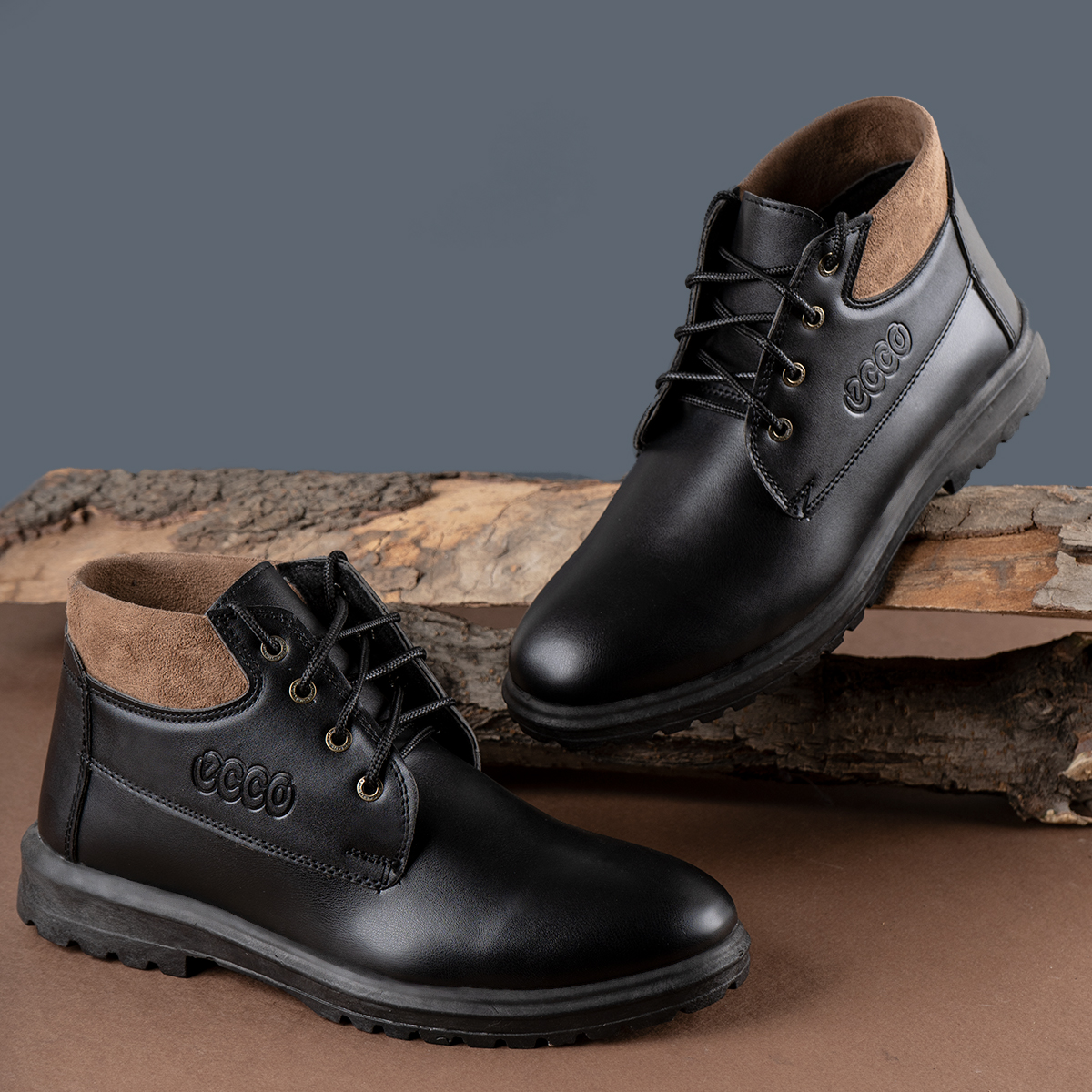 نیم بوت مردانه COCO مشکی مدلEmano