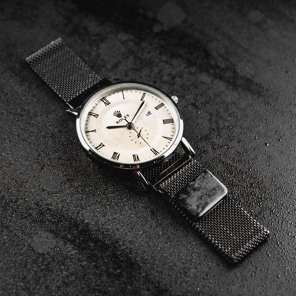 ساعت طرح رولکس مشکی مدل Bavan