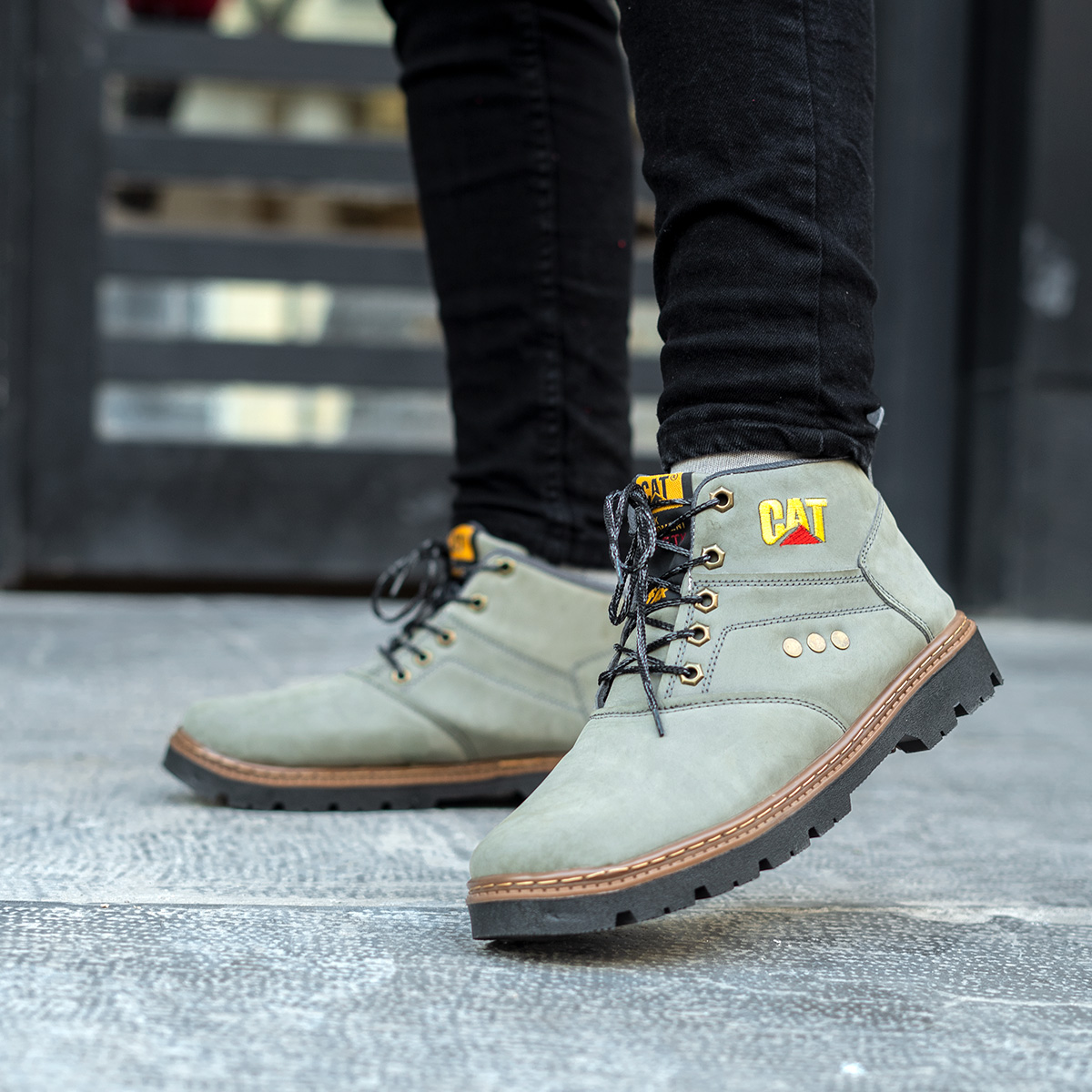 نیم بوت Catمردانه سبز مدل Scot