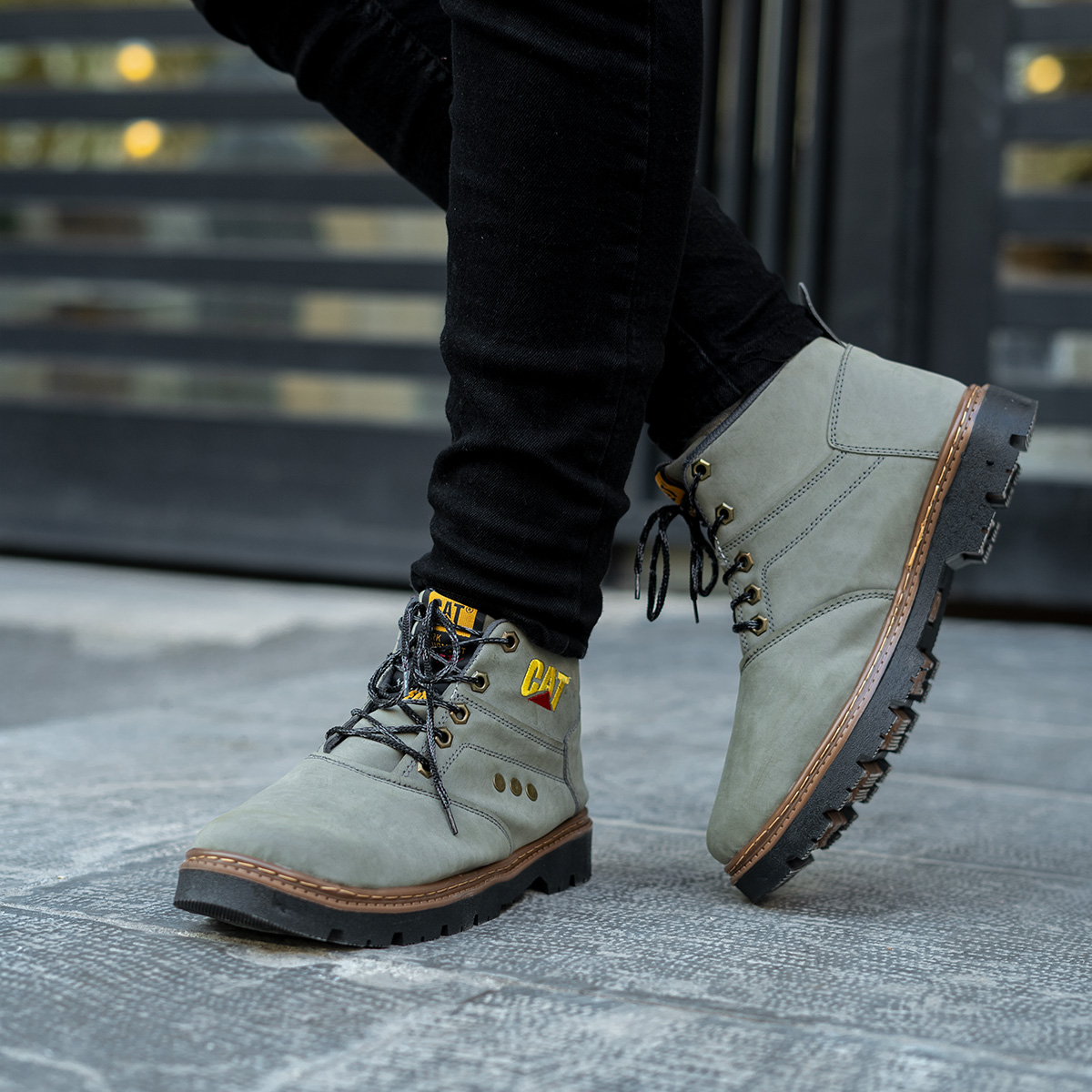 نیم بوت Catمردانه سبز مدل Scot