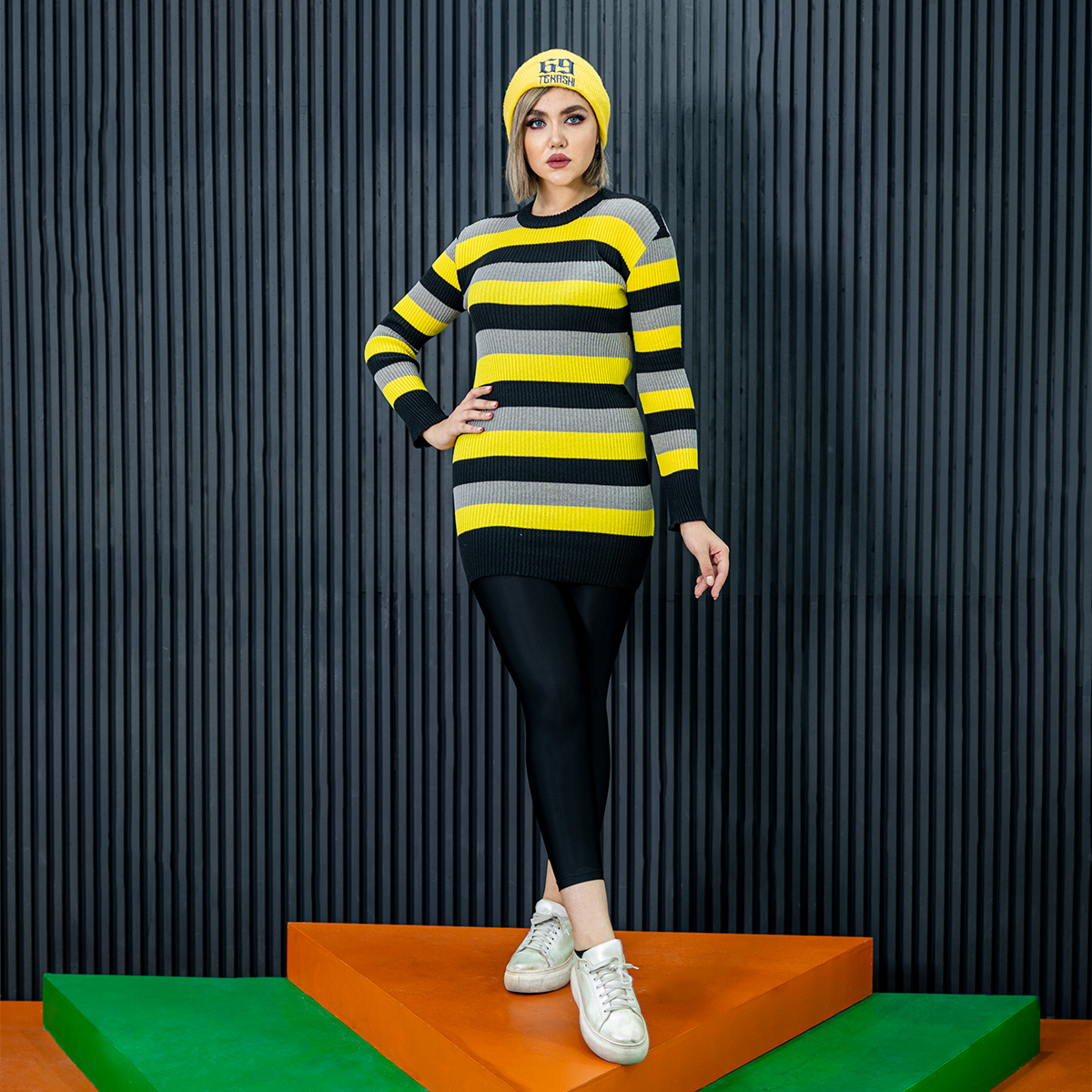 زیرسارافونی بافت دخترانه مدل sahel	رنگ زرد