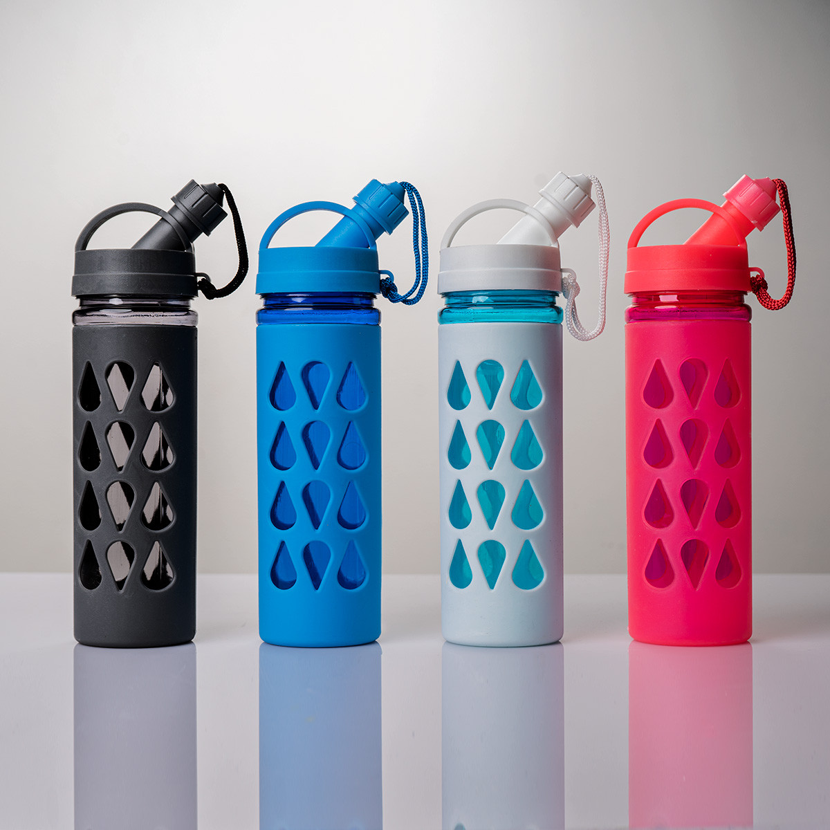 قمقمه آب آبی مدل اشک