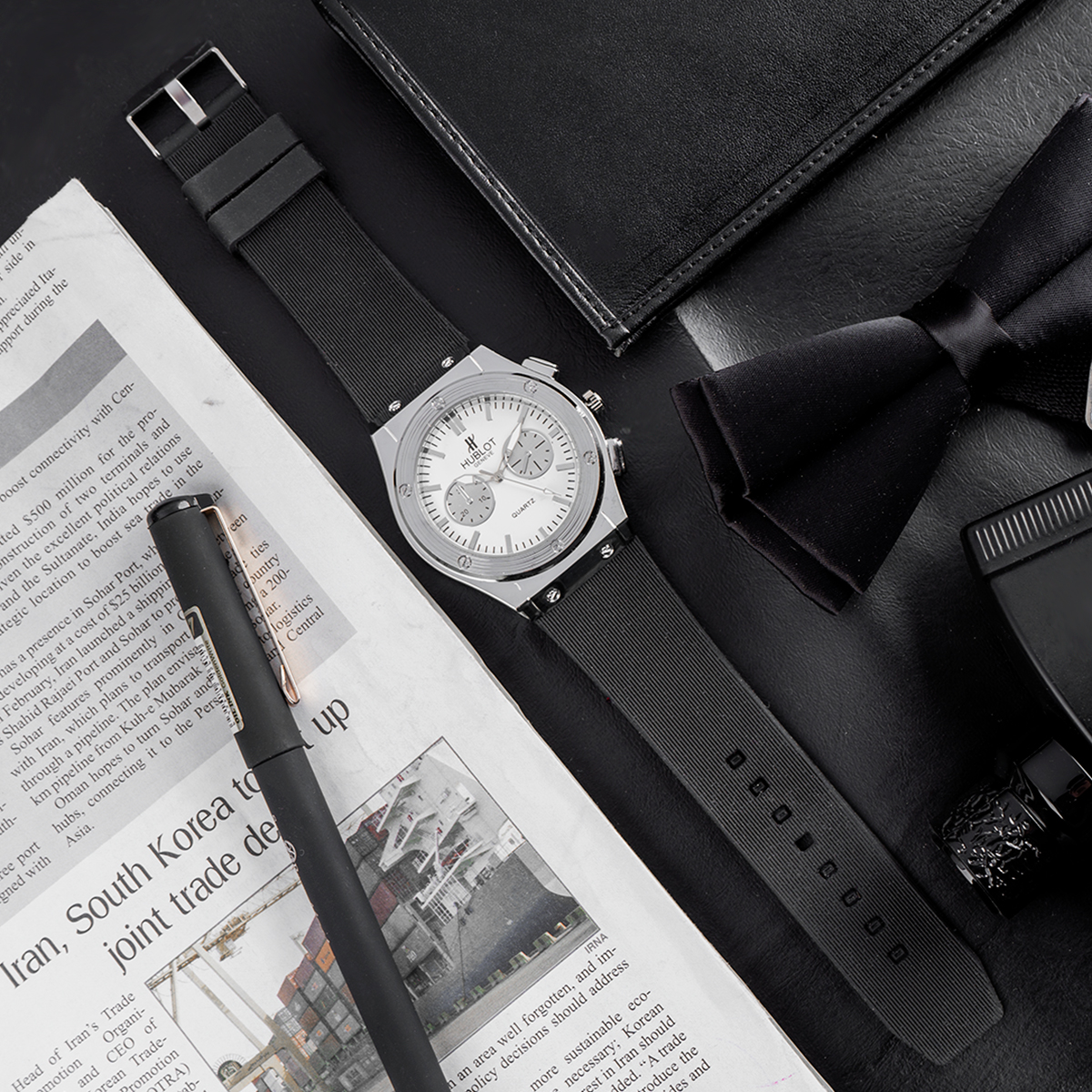 ساعت مچی Hublot نقره ای صفحه سفید مدل C70