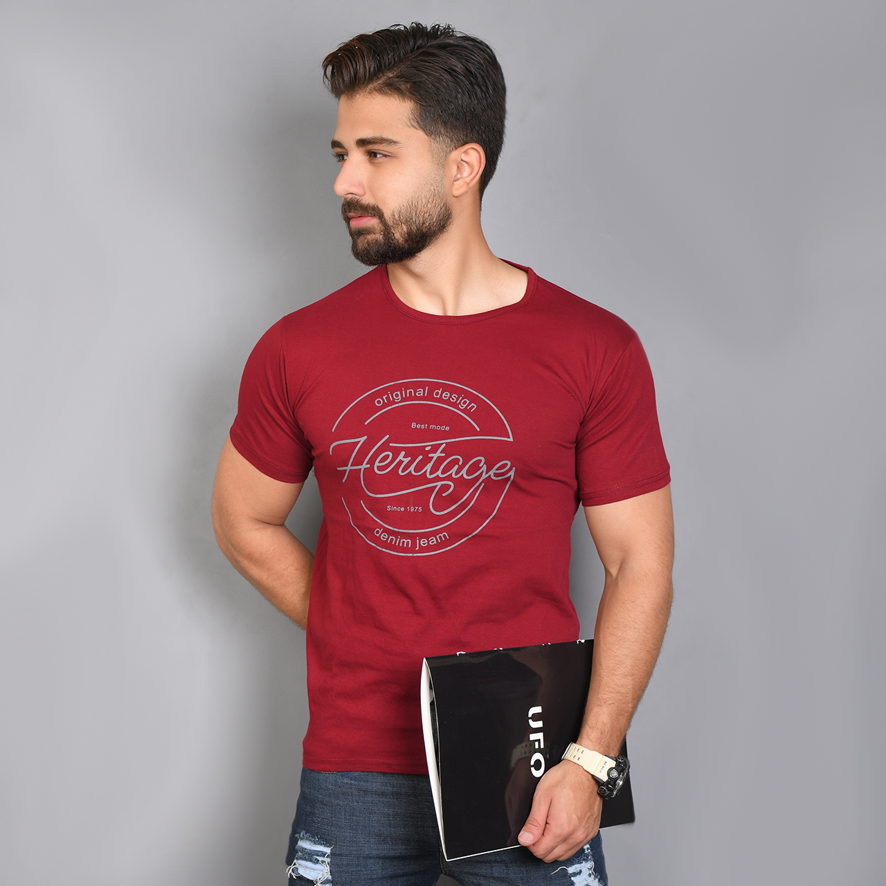 تیشرت مردانه(T) قرمز مدل best mode