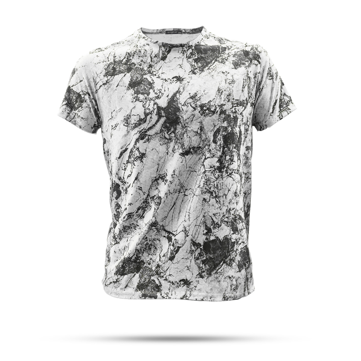 تیشرت مردانه طوسی آبرنگی مدل 61