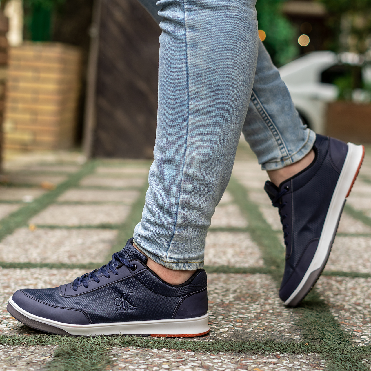 کفش تخت سرمه ای مردانه CK مدل sevil