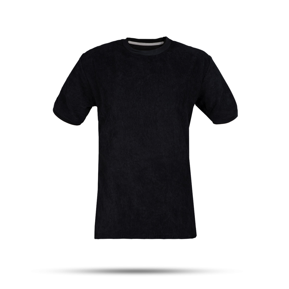 تیشرت مخمل کبریتی مشکی مردانه مدل Farshid