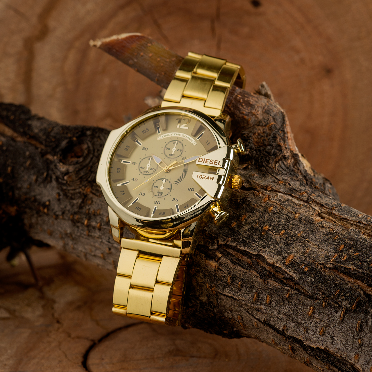 ساعت مچی DIESEL مردانه طلایی صفحه طلایی مدل U700