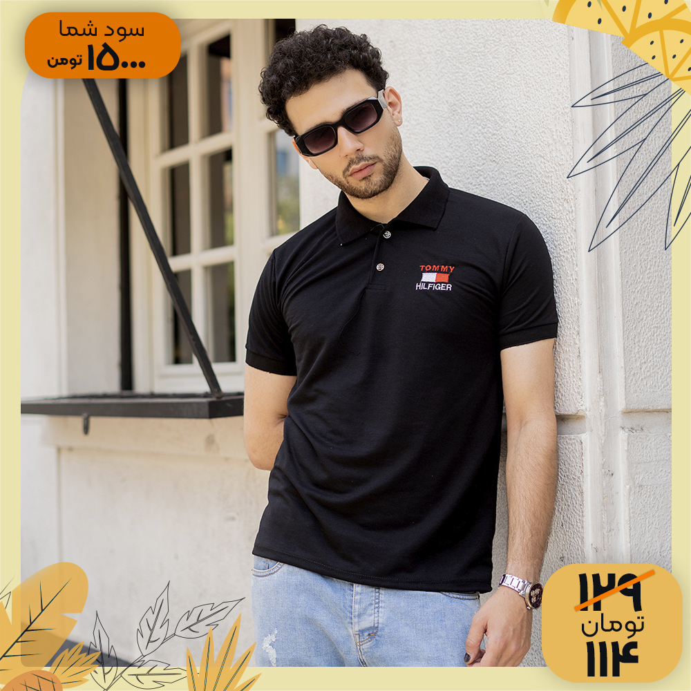 تیشرت جودون مردانه مشکی مدلJ52