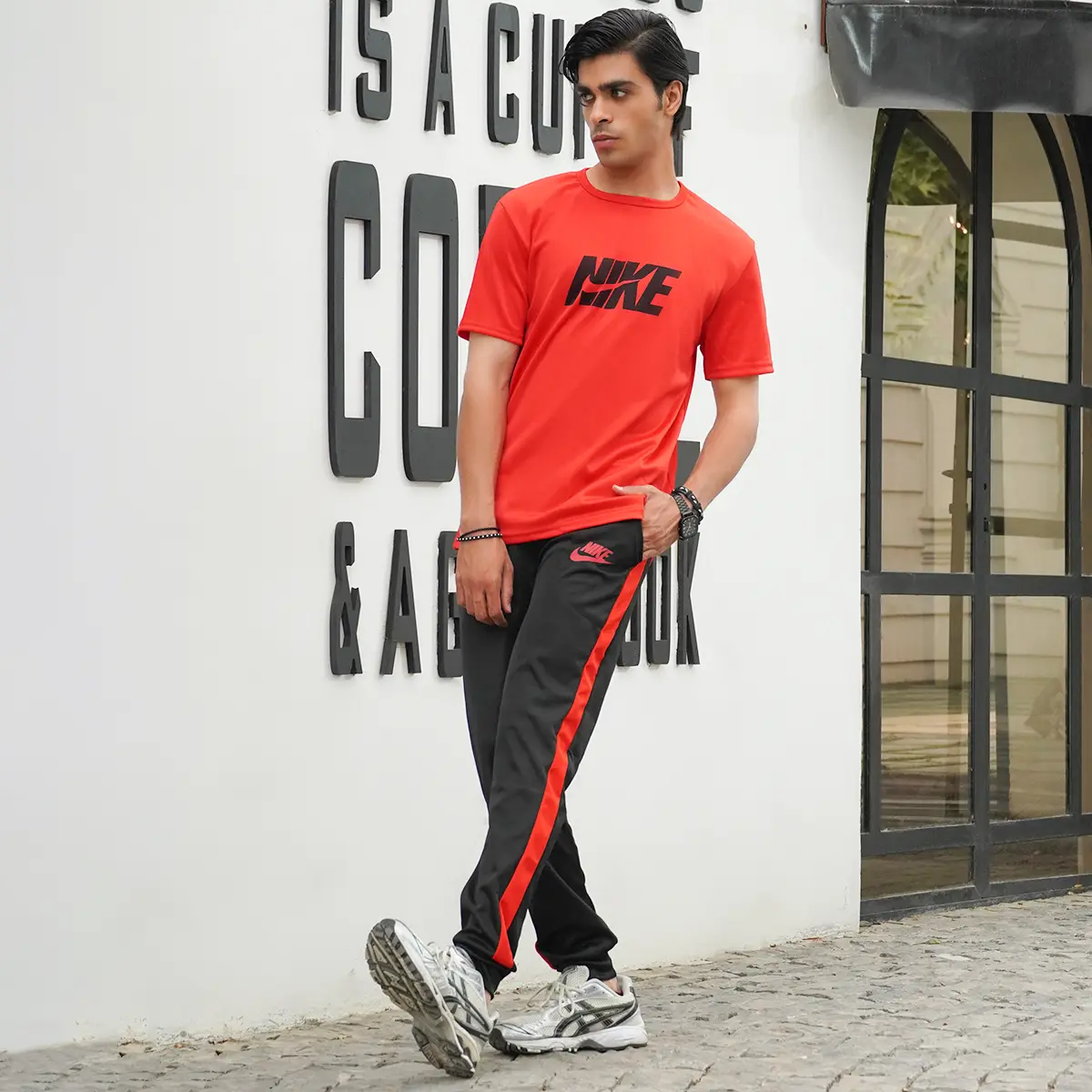 ست تیشرت شلوار Nike Air قرمز مردانه مدلRana