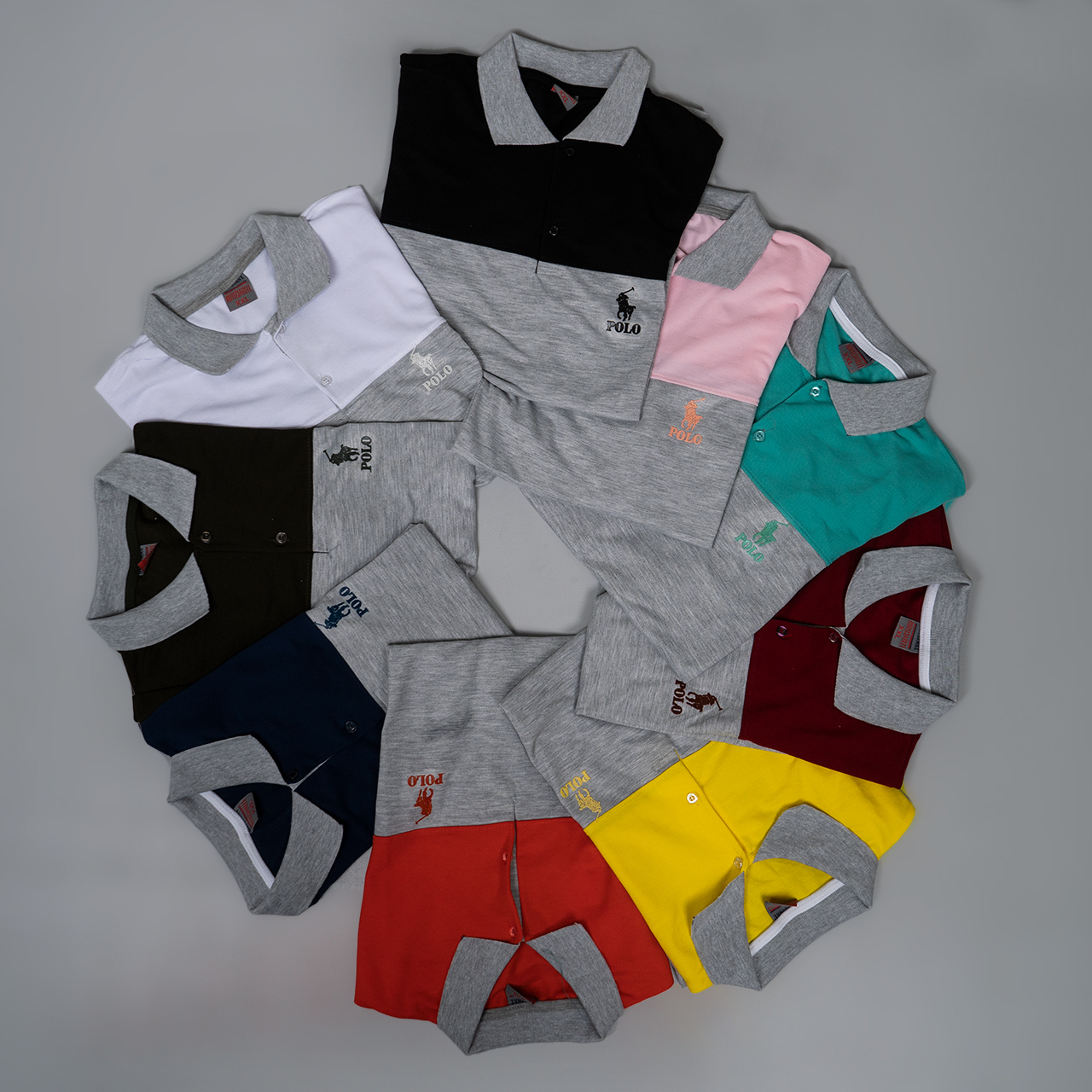 تیشرت مردانه POLO طوسی- سرمه ای مردانه Mazyar