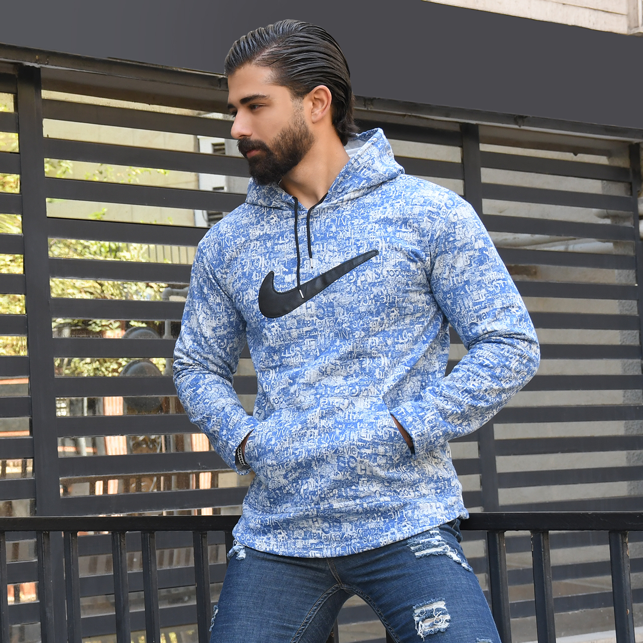 هودی نایک آبی مردانه مدل N22
