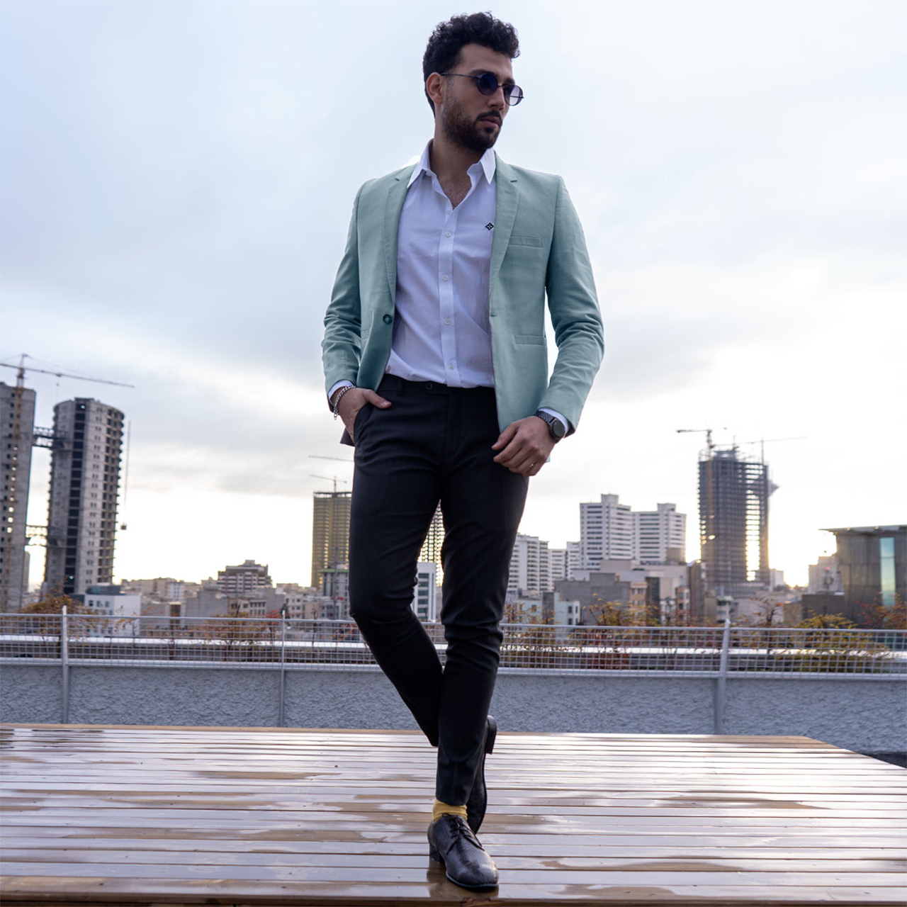 کت مردانه آبی مدل RIKY