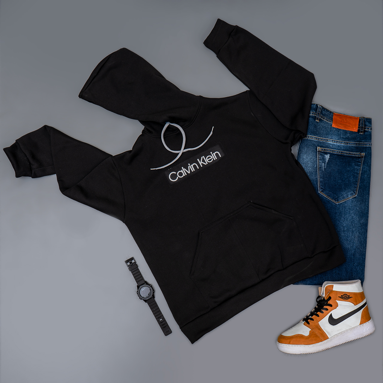 هودی مردانه مشکی Calvin Klein مدل DATAM