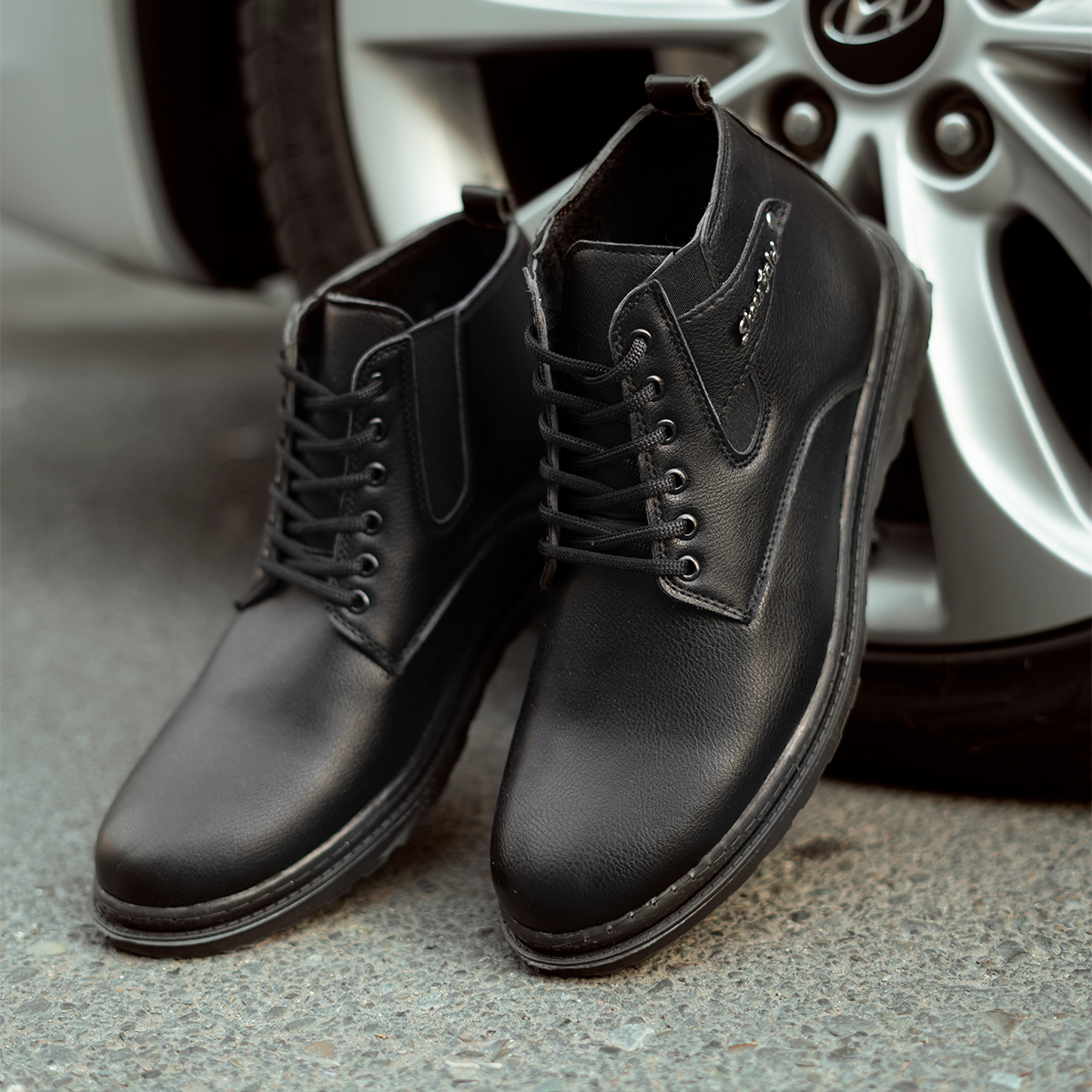 نیم بوت مردانه مشکی مدل Nariman