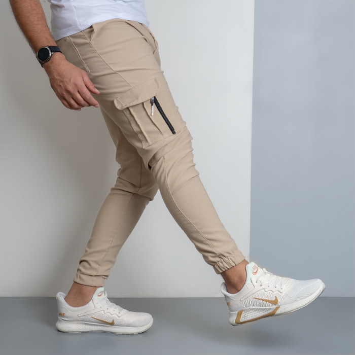 شلوار اسلش مردانه کرم مدل Alima