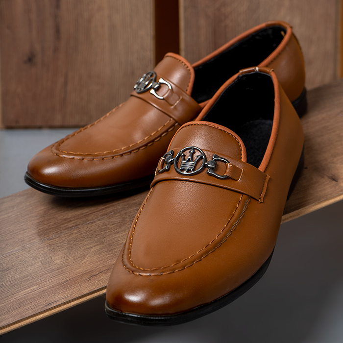 کفش کالج مردانه عسلی مدل ARHAN