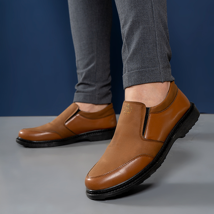 کفش رسمی مردانه عسلی مدل LALIK