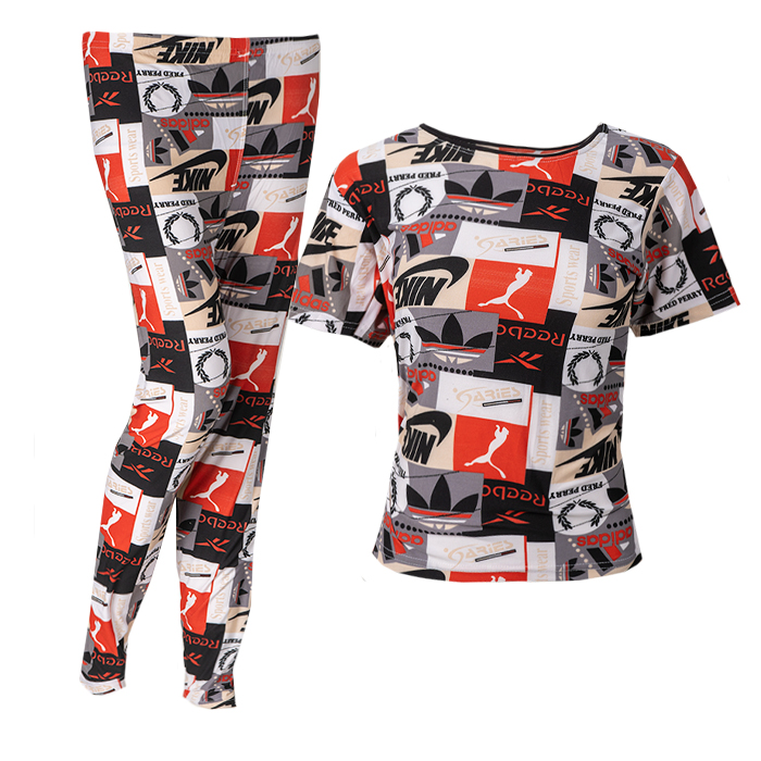 ست تیشرت شلوار Nike دخترانه قرمز مدل viana