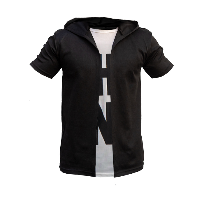 هودی مردانه مشکی سفید مدل The End