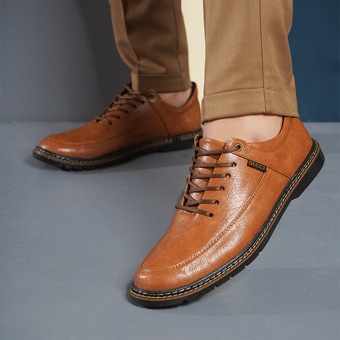 کفش مردانه خردلی مدل ELVAN