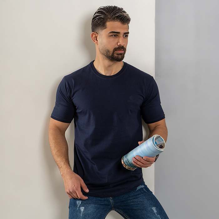 تیشرت مردانه سرمه ای مدل Canada