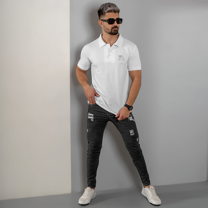 تیشرت مردانه سفید مدل burberry