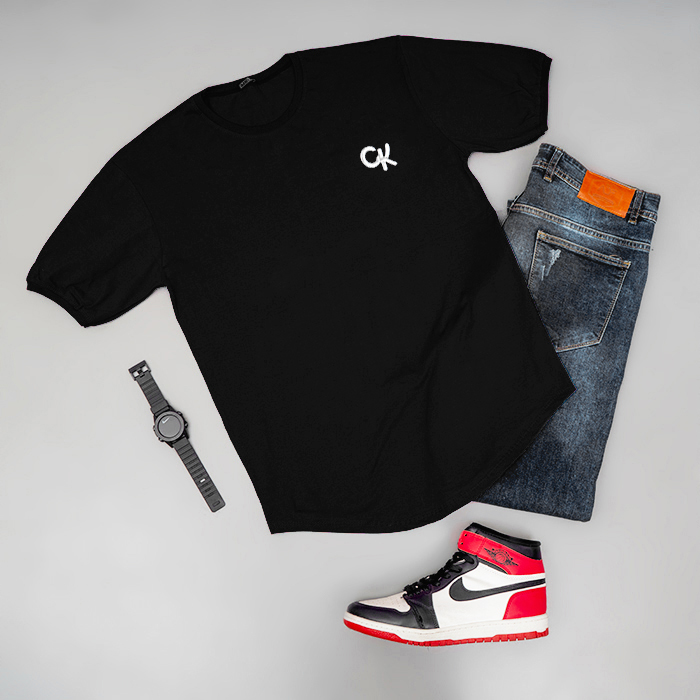 تیشرت مردانه مشکی مدل Ck