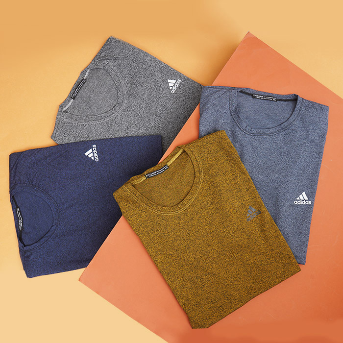 تیشرت طوسی مردانه طرح ADIDAS مدل TIAN