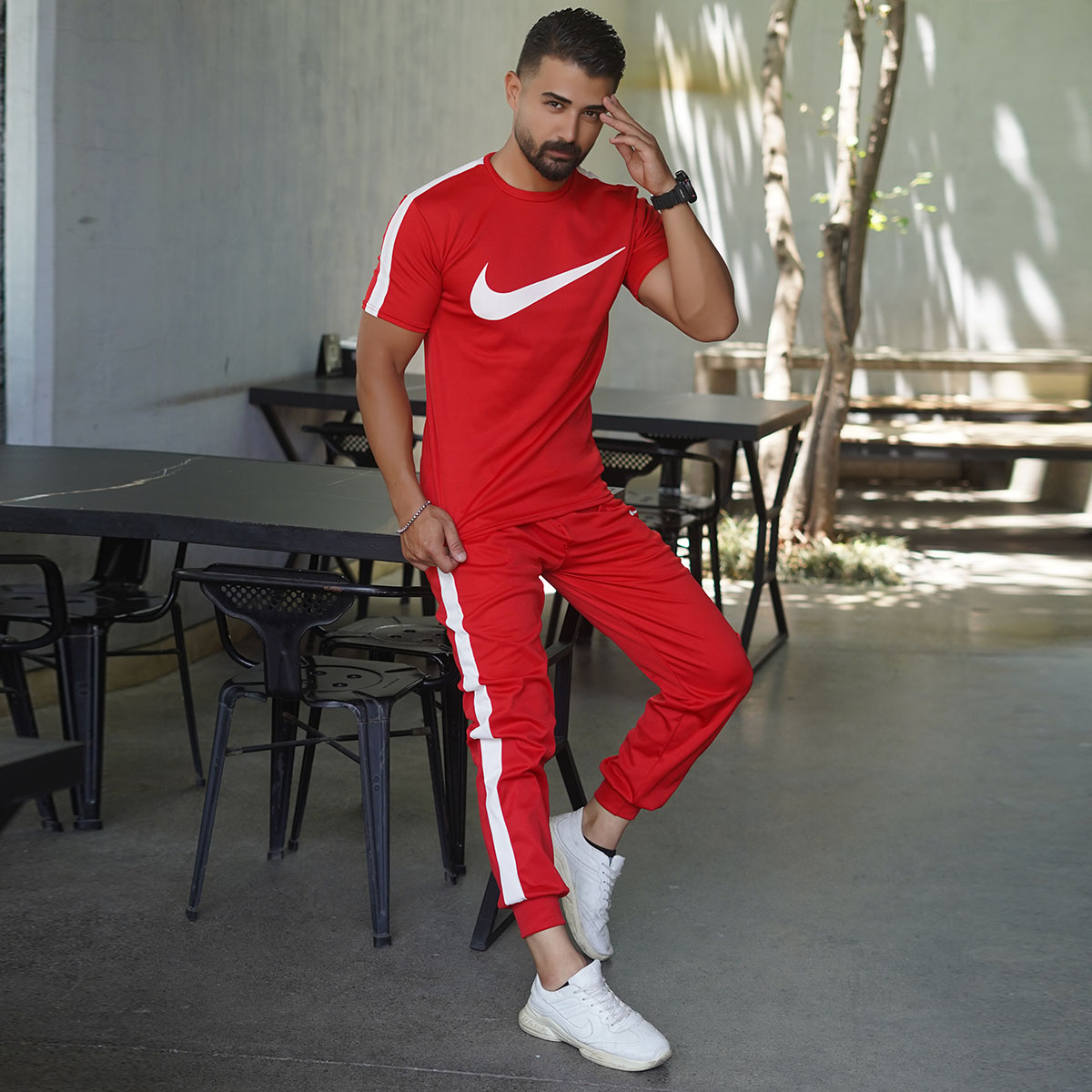 ست تیشرت شلوار قرمز مدل Radman