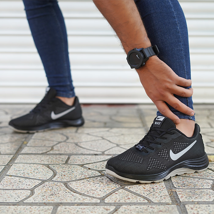 کفش ورزشی مردانه مشکی طوسی مدل Sarmad