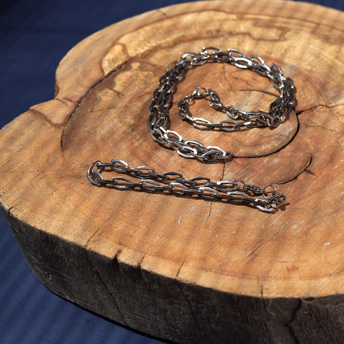 ست گردنبند و دستبند نقره ای مدل X66