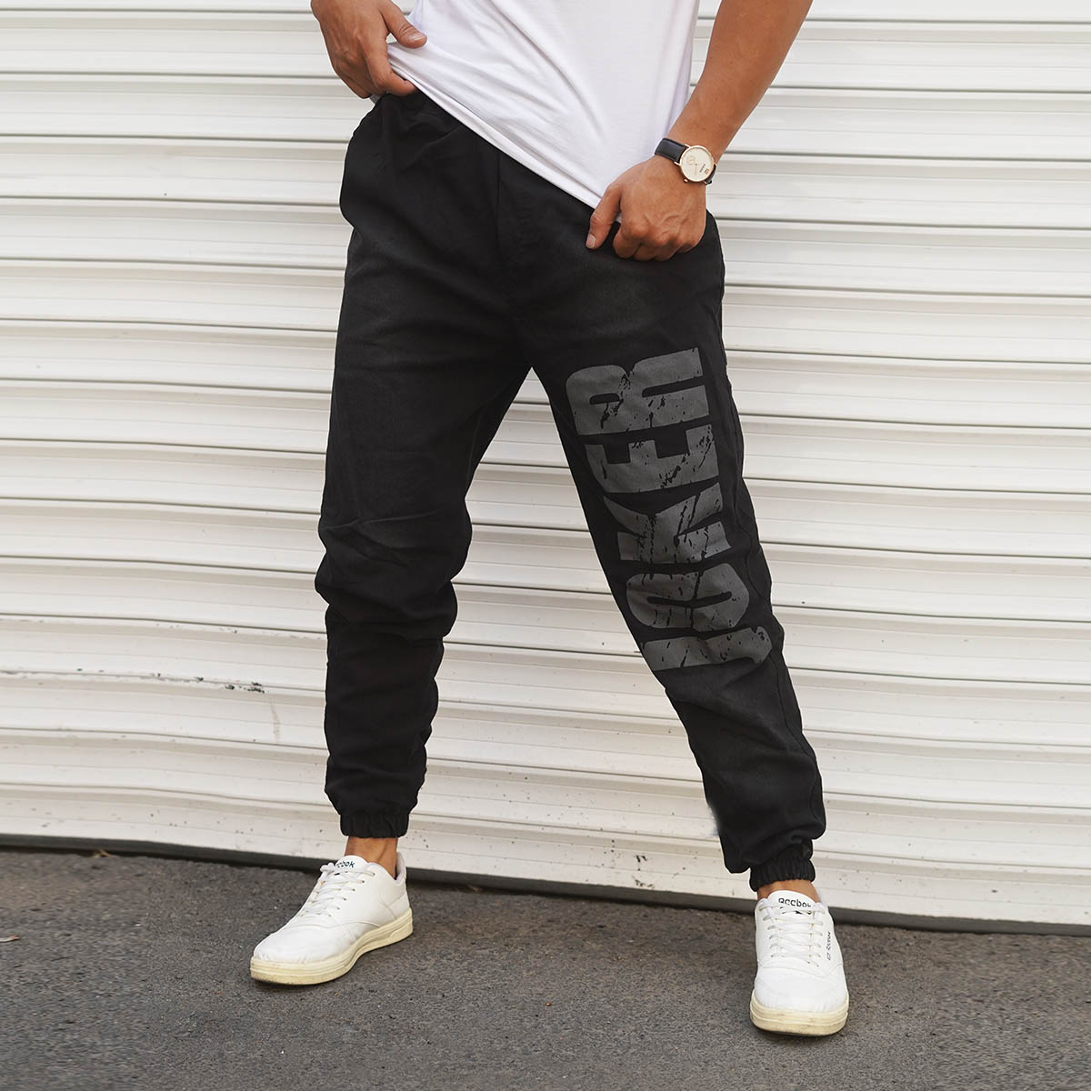 شلوار اسلش مردانه مشکی مدل JOKER