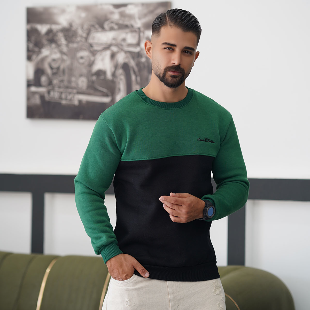 دورس مردانه سبز مشکی مدل Louis