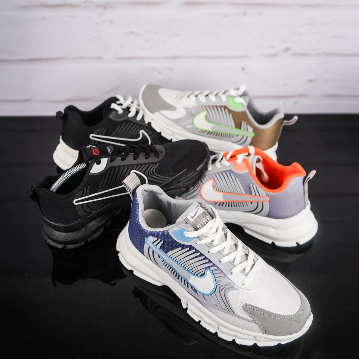 کفش ورزشی مردانه نایک طوسی آبی مدل مدل Farhan