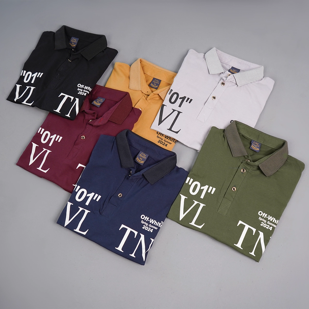 تیشرت مردانه سرمه ای مدل 01-LV